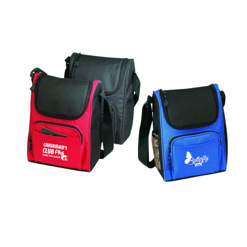 Deluxe Two-Tone Zippered Poly Lunch Bag