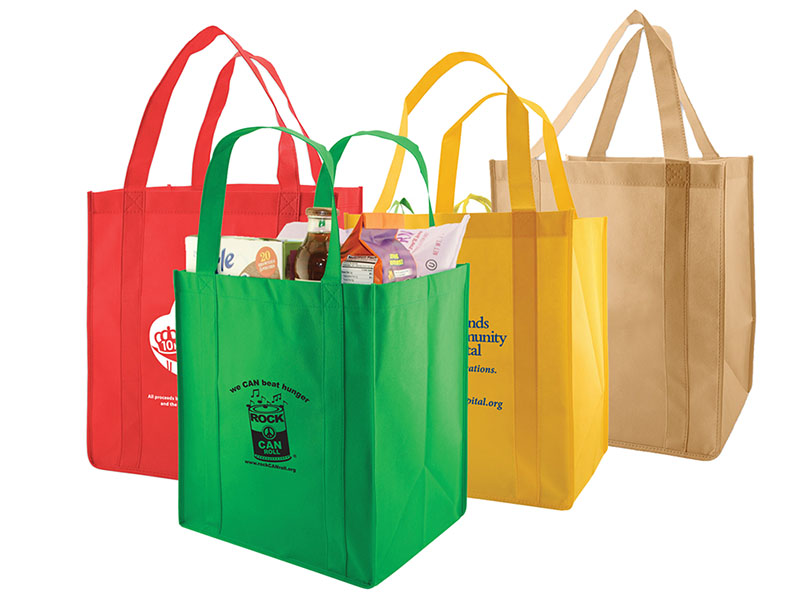 Large Non-Woven Grocery Tote Bag (Sold Per Case)