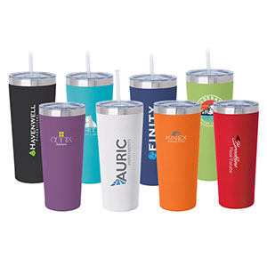 Stainless Tumbler w/Straw (22 oz)