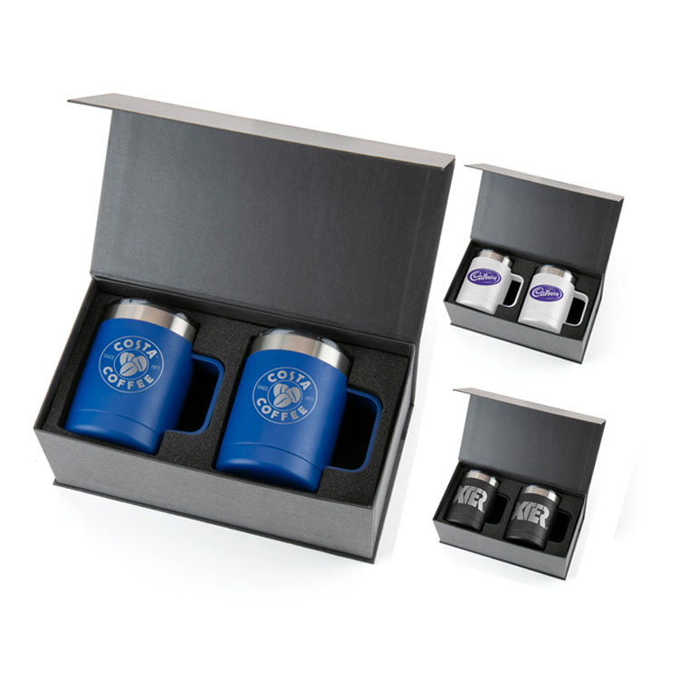 2-Piece Stainless Steel Mug Gift Set