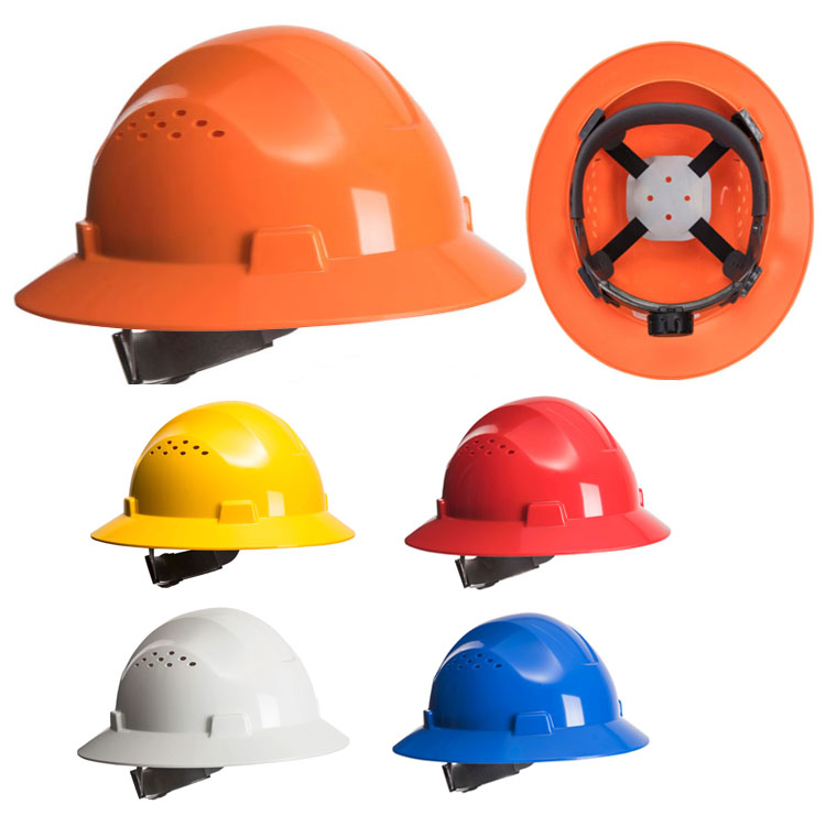 Full Brim HDPE Hard Hat Vented