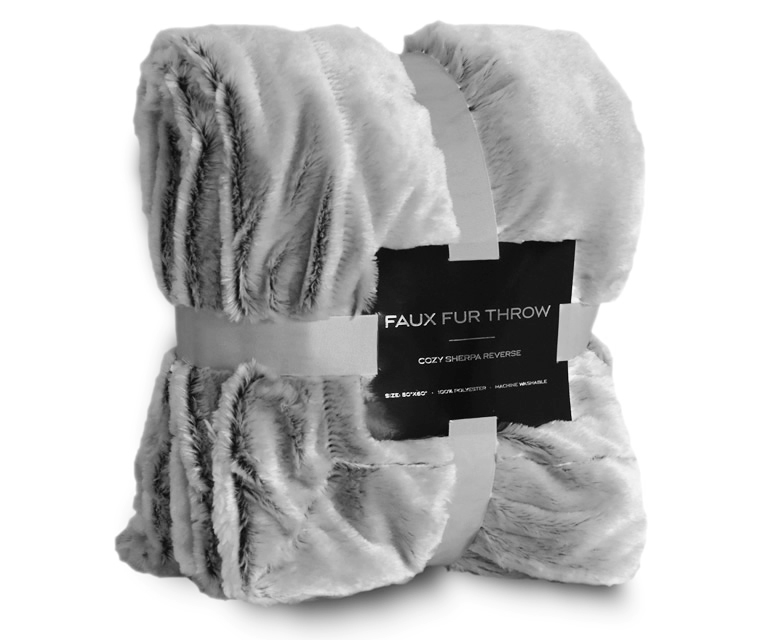 Faux Fur Sherpa Blanket