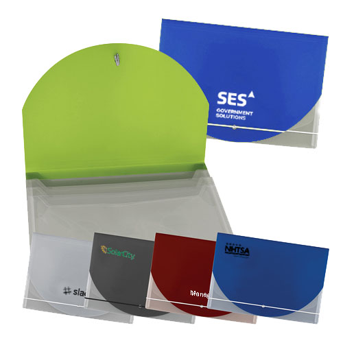 Slide Out 4-Pocket Color Flap Folder Elastic Closure